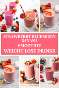 Strawberry Blueberry & Banana Smoothie Weight Lose Drinks