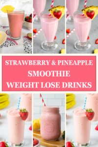 Strawberry & Pineapple Smoothie | Weight Lose Drinks