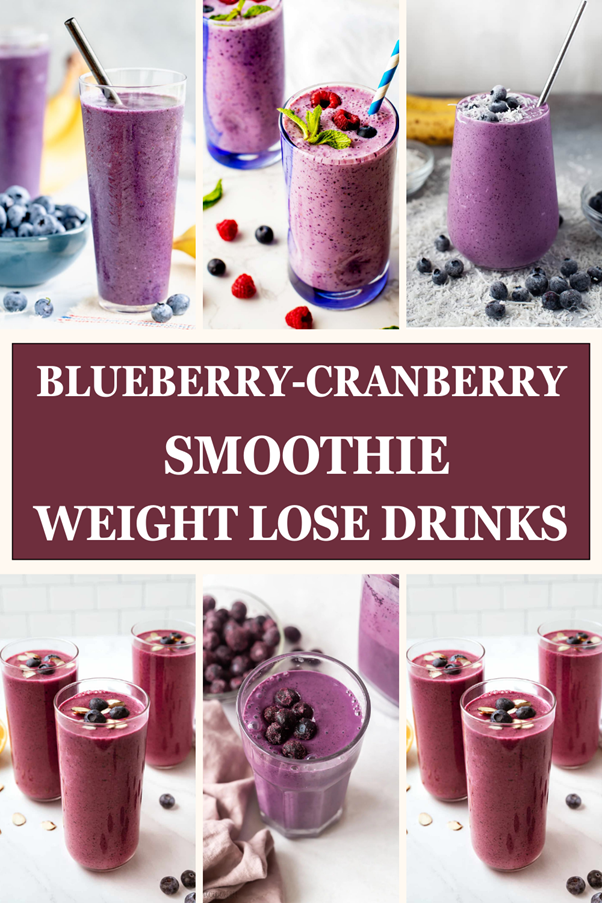 Blueberry & Cranberry Fruit Smoothie Recipe 