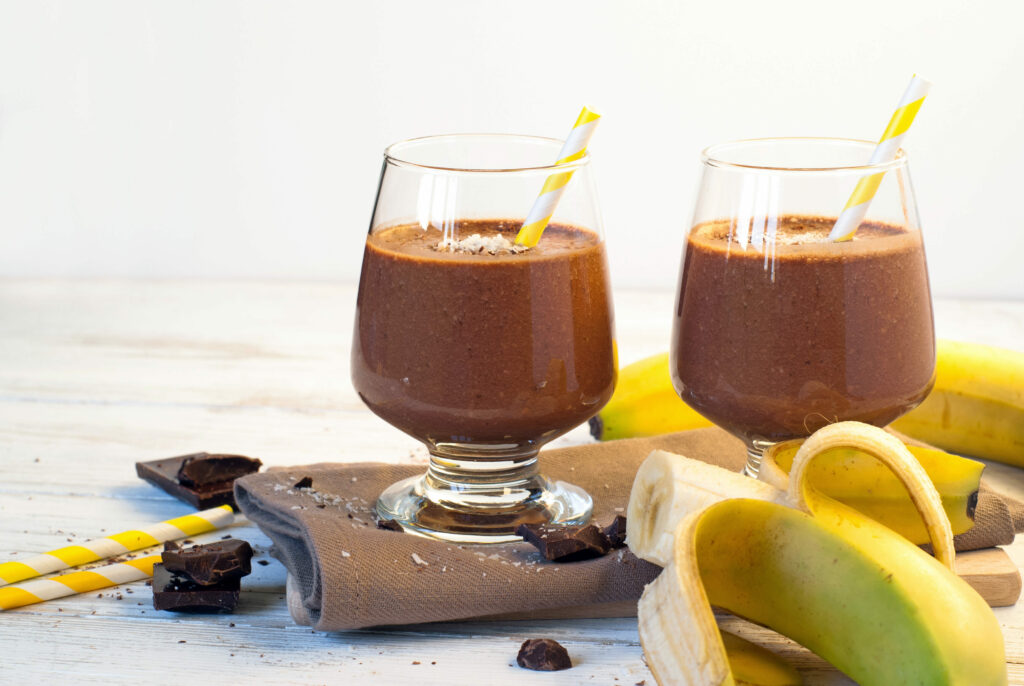 Chocolate banana smoothie
