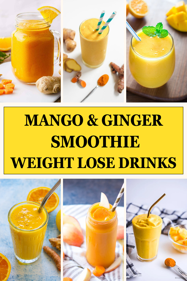 Healthy Mango & Ginger Smoothie Weight Lose Drinks