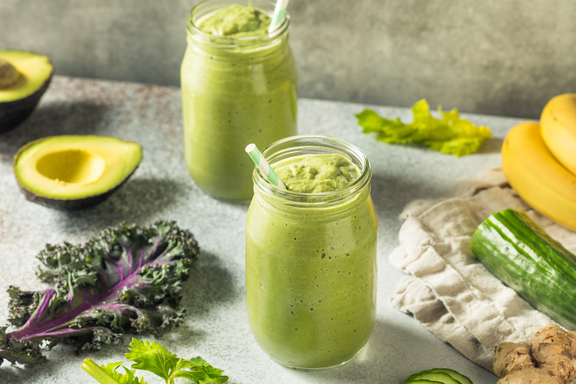 Avocado Kale Pineapple Smoothie for Weight Loss