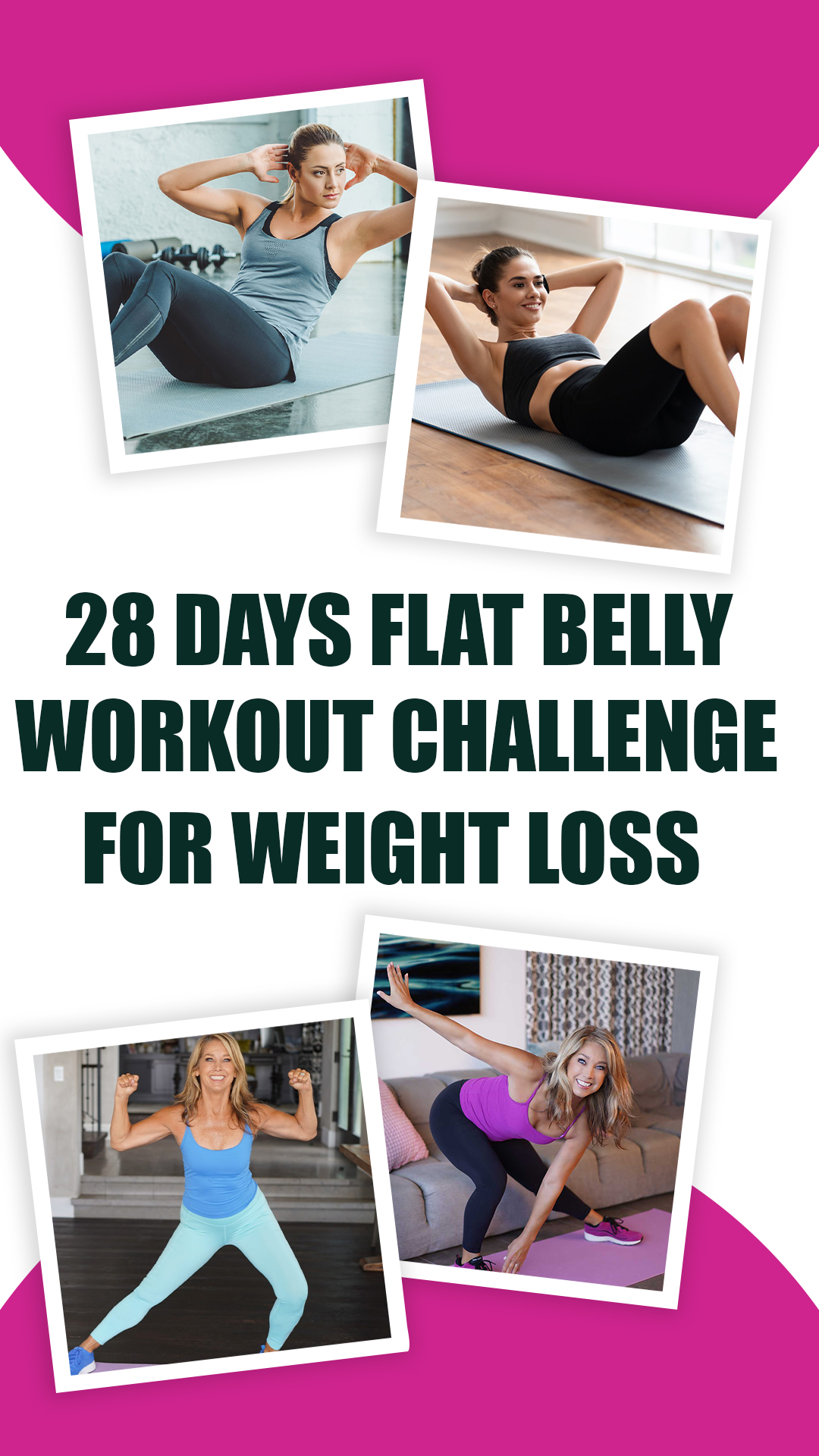 28-Day Flat Belly Workout Challenge Trim Belly Fat 