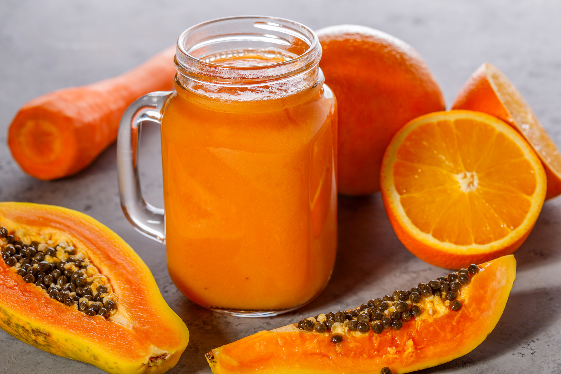 Papaya Carrot Ginger Smoothie for Losing Weight